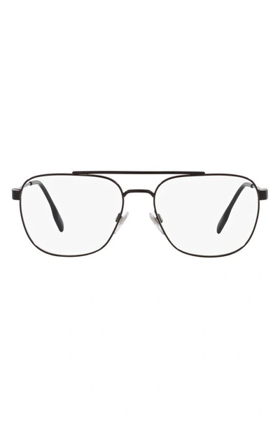 Burberry Michael 57mm Square Optical Glasses In Black