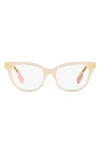 Burberry Evelyn 53mm Cat Eye Optical Glasses In Pink