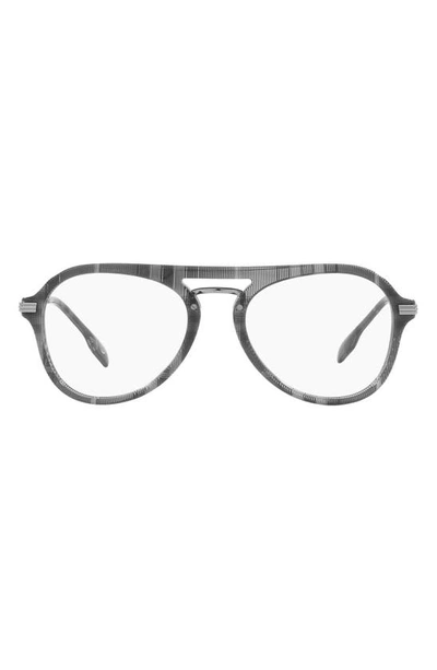 Burberry Bailey 55mm Pilot Optical Glasses In Dark Grey