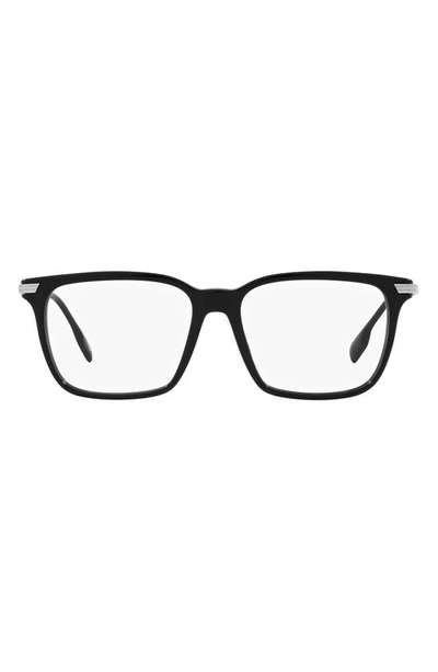 Burberry Ellis 55mm Square Optical Glasses In Black