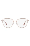 Burberry Virginia 55mm Phantos Optical Glasses In Pink Gold
