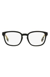 Burberry Edison 53mm Square Optical Glasses In Matte Black
