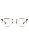 Ray Ban 54mm Rectangular Optical Glasses In Copper