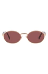Prada 55mm Oval Sunglasses In Pink Gold