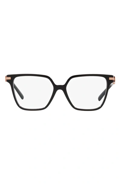Tiffany & Co 52mm Square Reading Glasses In Black