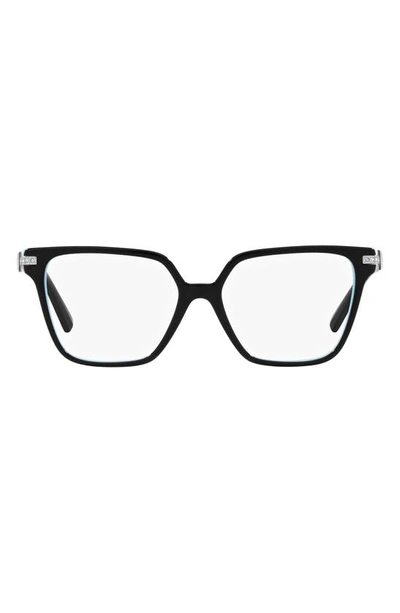 Tiffany & Co 54mm Square Optical Glasses In Black Blue