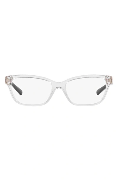 Tiffany & Co 52mm Rectangular Reading Glasses In Crystal