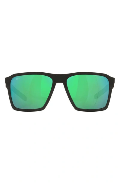 Costa Del Mar Antille 58mm Polarized Square Sunglasses In Black