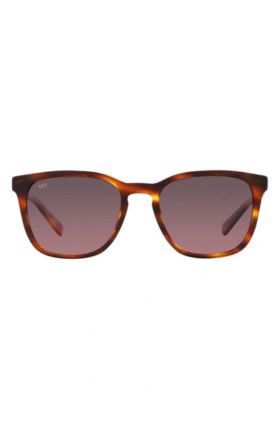Costa Del Mar Sullivan 53mm Gradient Polarized Square Sunglasses In Rose