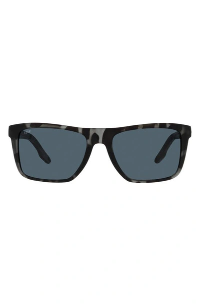 Costa Del Mar Mainsail 55mm Polarized Rectangular Sunglasses In Gray