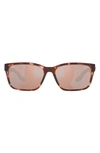 Costa Del Mar Palmas 57mm Polarized Rectangular Sunglasses In Copper