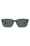 Costa Del Mar Palmas 57mm Polarized Rectangular Sunglasses In Teal
