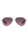 Costa Del Mar Loreto 56mm Gradient Pilot Sunglasses In Rose