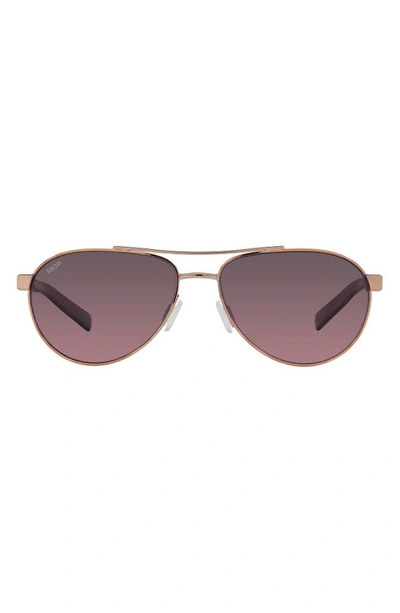 Costa Del Mar Fernandina 57mm Gradient Pilot Sunglasses In Rose Gold