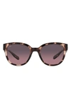 Costa Del Mar Salina 53mm Gradient Polarized Rectangular Sunglasses In Tortoise