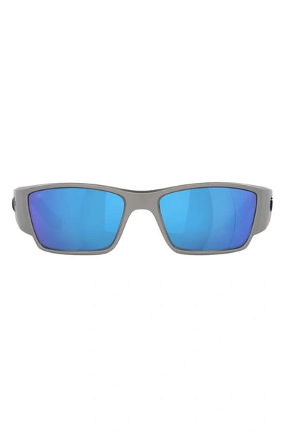 Costa Del Mar Corbina Pro 61mm Rectangular Sunglasses In Blue Mirror