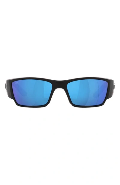 Costa Del Mar Corbina Pro 61mm Rectangular Sunglasses In Matte Black