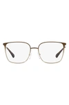 Michael Kors Portland 54mm Square Optical Glasses In Light Gold