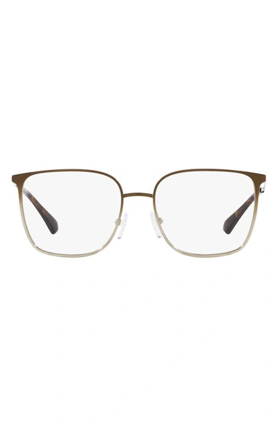 Michael Kors Portland 54mm Square Optical Glasses In Light Gold
