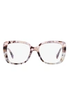 Michael Kors Perth 53mm Square Optical Glasses In Grey Tort