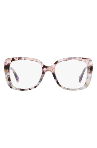 Michael Kors Perth 53mm Square Optical Glasses In Grey Tort