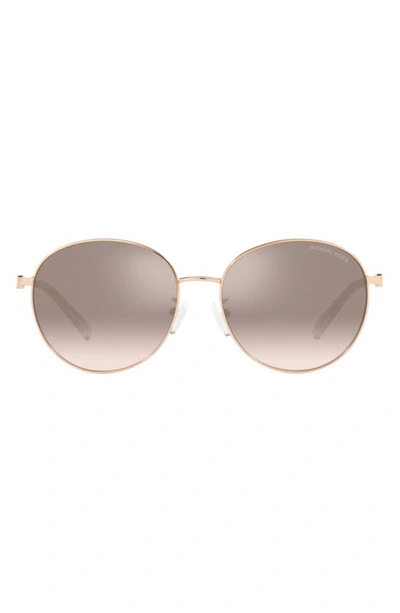 Michael Kors Alpine 57mm Gradient Round Sunglasses In Rose Gold