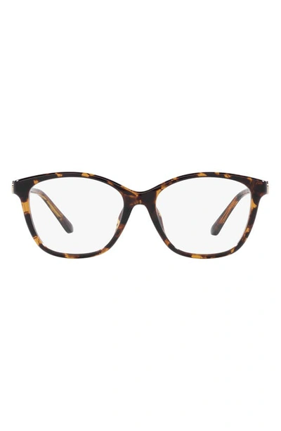 Michael Kors Boulder 55mm Square Optical Glasses In Dk Tort