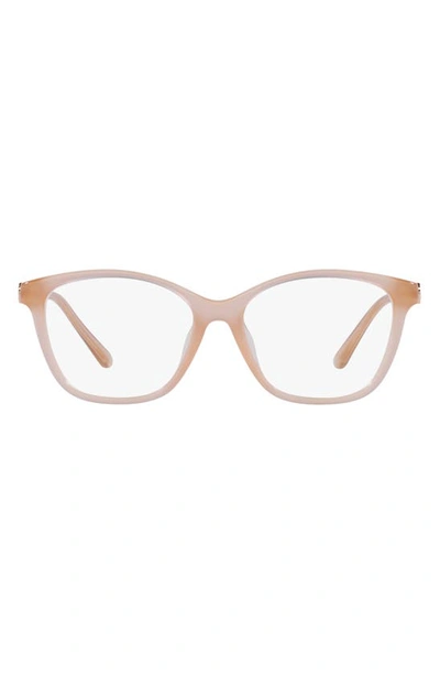 Michael Kors Boulder 55mm Square Optical Glasses In Milky Pink