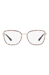 Michael Kors Empire 54mm Square Optical Glasses In Dark Tort