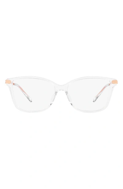 Michael Kors 55mm Round Optical Glasses In Clear