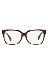 Michael Kors Palawan 54mm Square Optical Glasses In Dk Tort