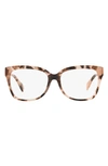 Michael Kors Palawan 54mm Square Optical Glasses In Pink Tortoise