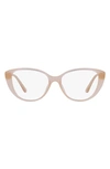 Michael Kors Amagansett 53mm Cat Eye Optical Glasses In Milky Pink