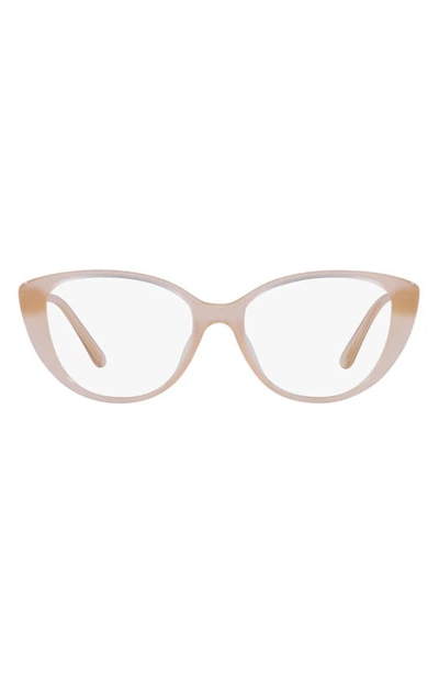 Michael Kors Amagansett 53mm Cat Eye Optical Glasses In Milky Pink