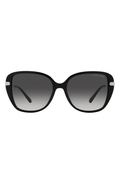 Michael Kors 57mm Gradient Square Sunglasses In Black