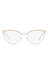 Michael Kors Marsaille 55mm Cat Eye Optical Glasses In Rose Gold