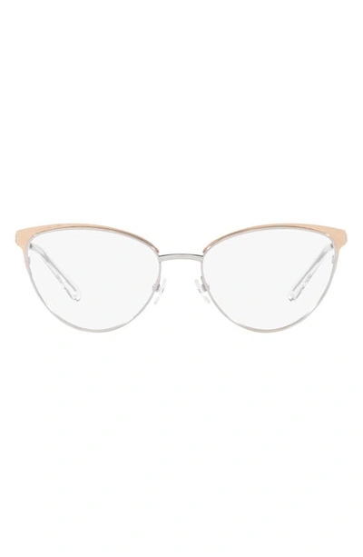 Michael Kors Marsaille 55mm Cat Eye Optical Glasses In Rose Gold