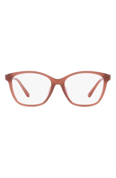 Michael Kors Boulder 53mm Square Optical Glasses In Pink