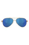 Costa Del Mar 56mm Polarized Aviator Sunglasses In Pearl
