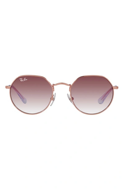 Ray Ban Kids' Jack 47mm Gradient Irregular Sunglasses In Rose Gold