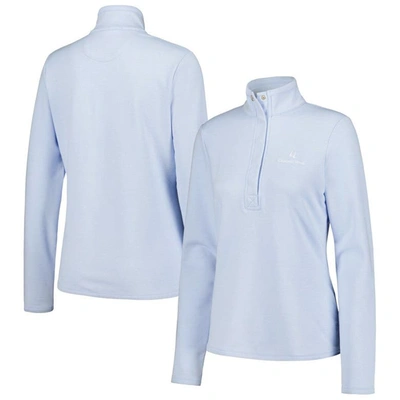Fairway & Greene Light Blue Churchill Downs Kate Old School Tri-blend Half-snap Sweatshirt