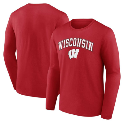 Fanatics Branded Red Wisconsin Badgers Campus Long Sleeve T-shirt