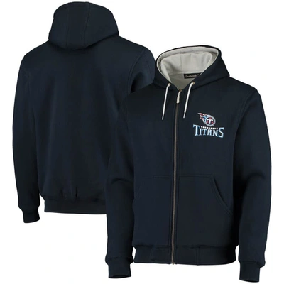 Dunbrooke Navy Tennessee Titans Craftsman Thermal-lined Full-zip Hoodie