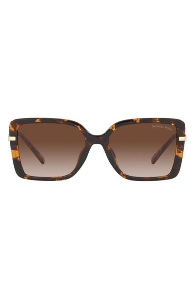 Michael Kors Castellina 55mm Gradient Square Sunglasses In Dk Tort