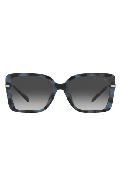 Michael Kors Castellina 55mm Gradient Square Sunglasses In Dark Grey