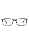 Persol 55mm Square Optical Glasses In Grey Gradient