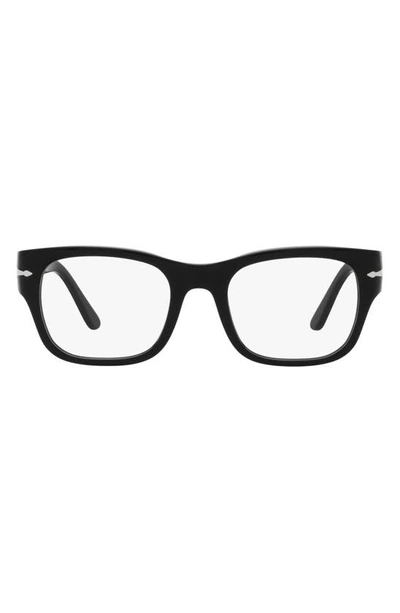 Persol 52mm Rectangular Optical Glasses In Black