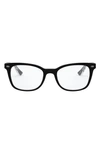 Ray Ban 53mm Optical Glasses In Black