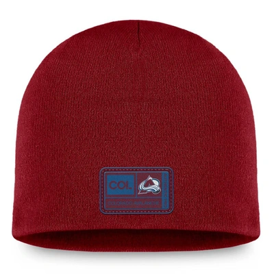 Fanatics Branded Burgundy Colourado Avalanche Authentic Pro Training Camp Knit Hat