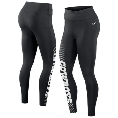 Nike Black Dallas Cowboys Yard Line Crossover Leggings